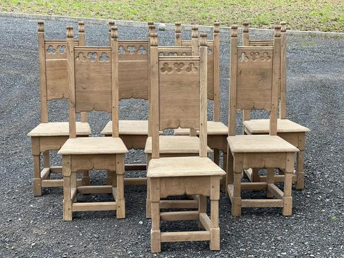 Set 8 Oak Farmhouse Dining Chairs (1 of 14)