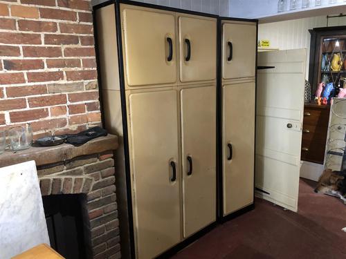 Vintage Mid Century Aluminium Kitchen Cupboards in Original Paint (1 of 10) Vintage Mid Century Aluminium Kitchen Cupboards in Original Paint (1 of 10)