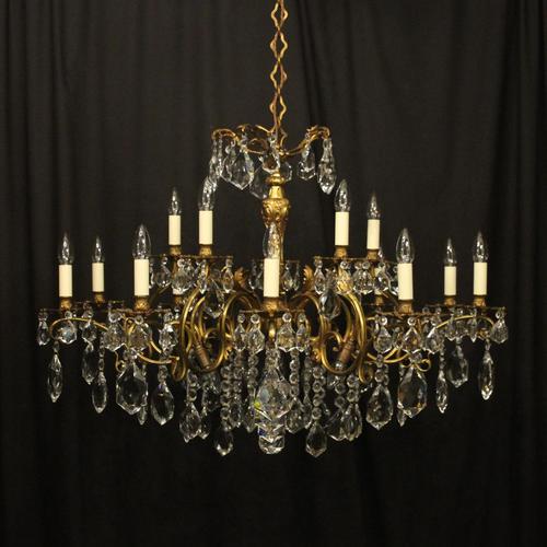 Italian Gilded 20 Light Antique Chandelier (1 of 10)