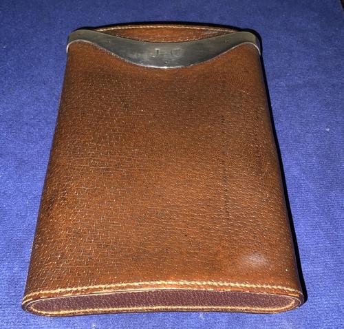 Leather & Silver Cigar Case (1 of 4) Leather & Silver Cigar Case (1 of 4)
