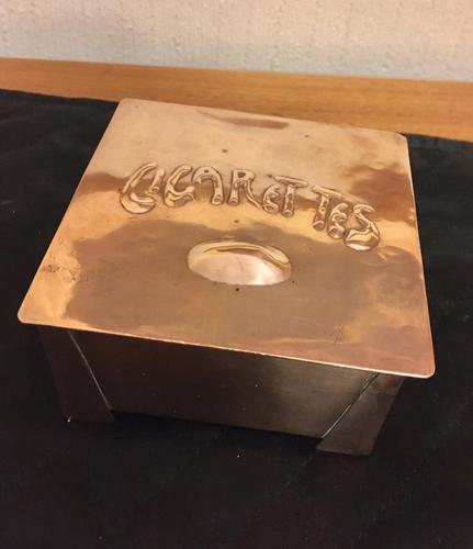 Arts & Crafts Copper Cigarette Box (1 of 8)