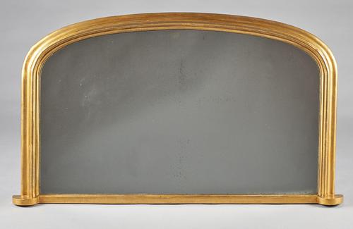 19th Century English Victorian Gilt Archtop Overmantle Mirror (1 of 7)