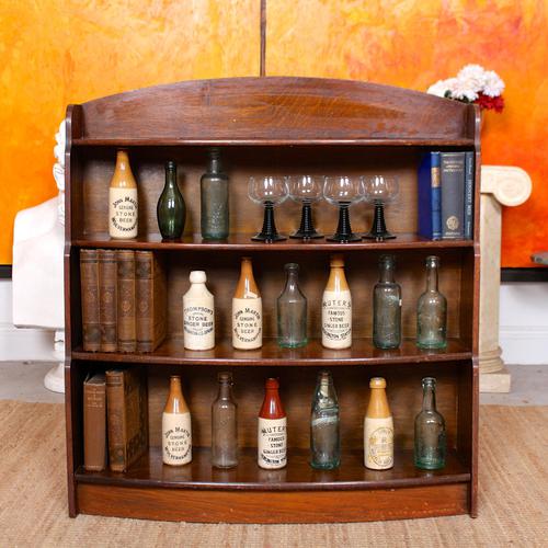 Oak Open Bookcase Bowfront Waterfall Bookshelves (1 of 9) Oak Open Bookcase Bowfront Waterfall Bookshelves (1 of 9)