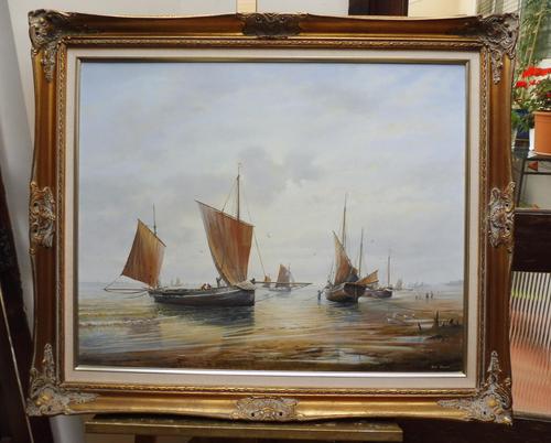 Large Oil on Canvas Marine Seascape Listed Artist Bill Haines (1 of 13) Large Oil on Canvas Marine Seascape Listed Artist Bill Haines (1 of 13)