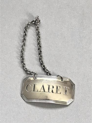 Fine Georgian Silver Claret Label (1 of 3) Fine Georgian Silver Claret Label (1 of 3)