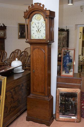 Stalham Made Oak Long Case Clock (1 of 4)