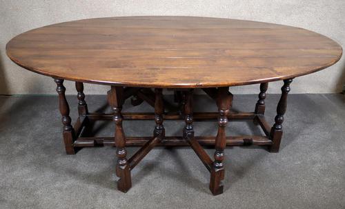 Large Oak Drop Leaf Table, Gate Leg Table, Dining Table - Seats Eight Persons (1 of 9) Large Oak Drop Leaf Table, Gate Leg Table, Dining Table - Seats Eight Persons (1 of 9)