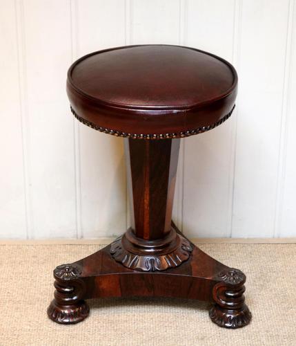 William IV Rosewood Piano Stool (1 of 9)