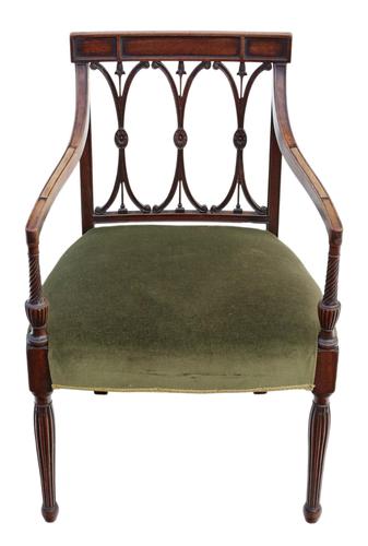 Georgian Mahogany Elbow / Carver / Desk Chair c.1815 (1 of 7)