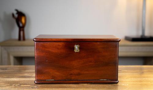 Solid Mahogany Drop Front Georgian Box 1800 (1 of 9)