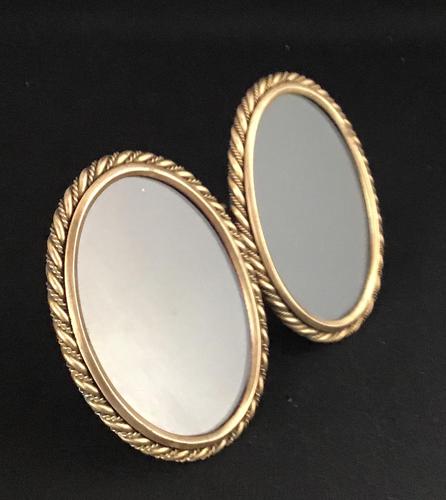 Victorian Brass Oval Double Easel Photo Frame. (1 of 4) Victorian Brass Oval Double Easel Photo Frame. (1 of 4)
