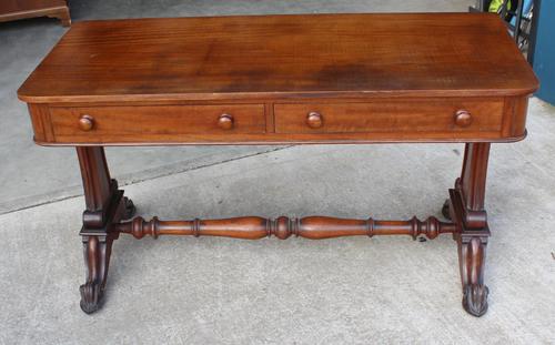 1900's Mahogany Side Table with Two Drawers (1 of 4)