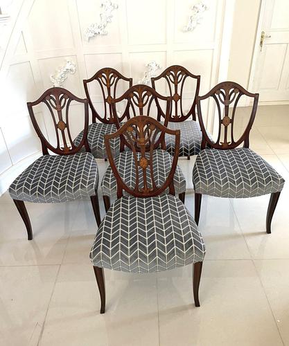 Fine Quality Set of Six Antique Victorian Mahogany Inlaid Dining Chairs (1 of 10) Fine Quality Set of Six Antique Victorian Mahogany Inlaid Dining Chairs (1 of 10)