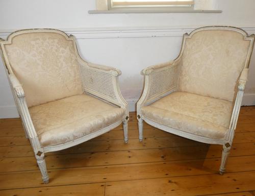 Pair of 19th Century Bergere / Cane Arnchairs (1 of 6) Pair of 19th Century Bergere / Cane Arnchairs (1 of 6)