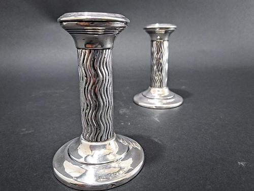 Pair of Arts & Crafts silver Candlesticks (1 of 6) Pair of Arts & Crafts silver Candlesticks (1 of 6)