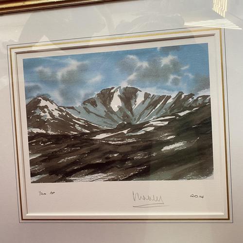 HRH Prince Charles signed Limited Edition Artists Proof Print titled "Lochnagar" with fitted case and certificate of Authenticity (1 of 14)