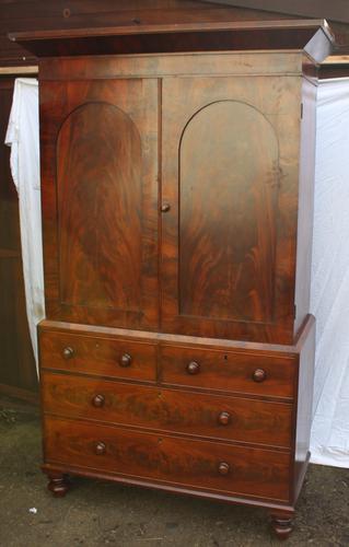 1880's Handsome Mahogany Linen Press with Slides (1 of 5) 1880's Handsome Mahogany Linen Press with Slides (1 of 5)