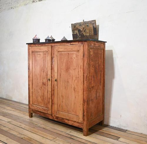 Tall 'Square' 19th Century French Painted Fruitwood Cabinet - Sideboard (1 of 16)