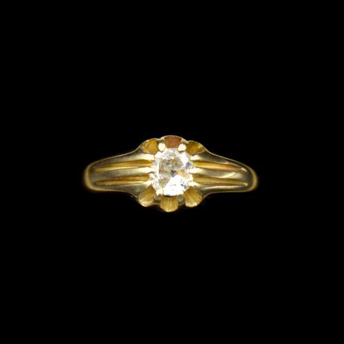 Antique Old Cut Diamond Solitaire Belcher 18ct Gold Ring (1 of 10) Antique Old Cut Diamond Solitaire Belcher 18ct Gold Ring (1 of 10)