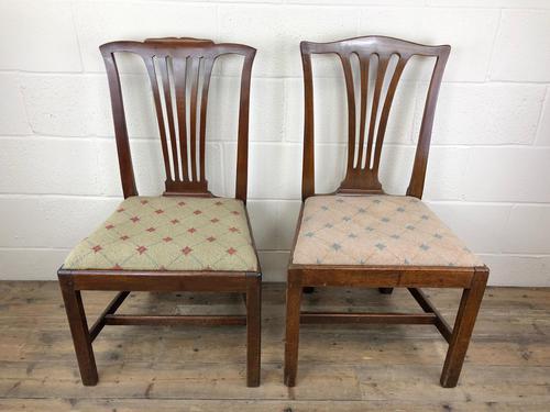 Two Similar Edwardian Mahogany Frame Chairs with Fabric Seats (1 of 11) Two Similar Edwardian Mahogany Frame Chairs with Fabric Seats (1 of 11)