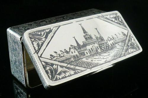 Russian Silver Niello Snuff Box - Antique c.1898 (1 of 11) Russian Silver Niello Snuff Box - Antique c.1898 (1 of 11)