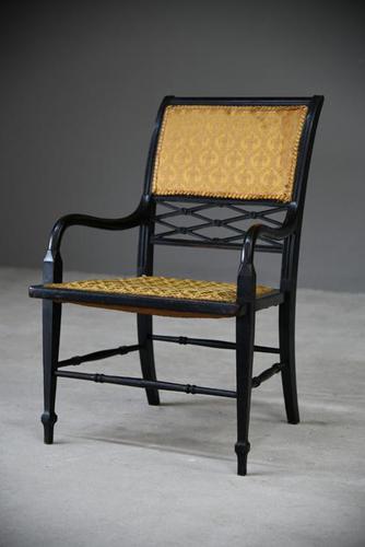 Victorian Ebonised Occasional Chair (1 of 9) Victorian Ebonised Occasional Chair (1 of 9)
