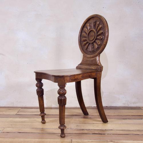 19th Century William IV Elm & Burr Elm Hall Chair (1 of 14)