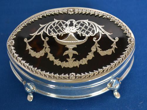 Silver & Tortoiseshell Trinket Box (1 of 5) Silver & Tortoiseshell Trinket Box (1 of 5)