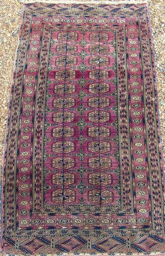 Antique Tekke Turkoman Carpet Rare Shade (1 of 4)