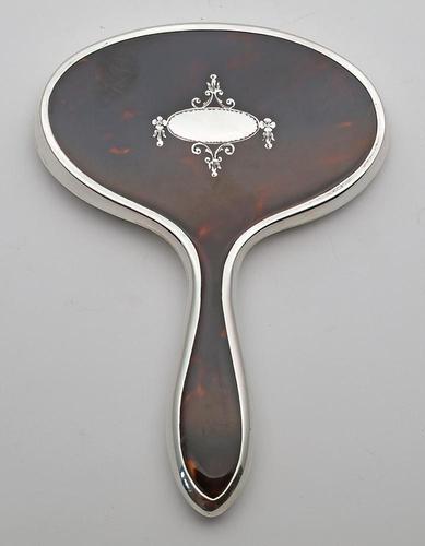 Tortoiseshell Silver Handbag Mirror (1 of 3) Tortoiseshell Silver Handbag Mirror (1 of 3)