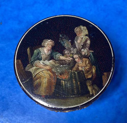 Georgian Painted Papier-mâché Snuff Box (1 of 14)