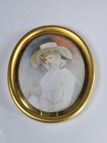 Exquisitely Painted 19th Century Portrait Miniature of a Young Lady (1 of 8)