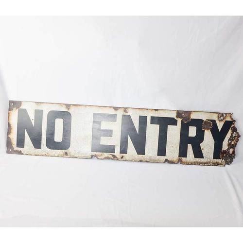 Antique Enamel No Entry Sign (1 of 6) Antique Enamel No Entry Sign (1 of 6)