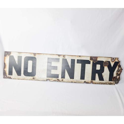 Antique Enamel No Entry Sign (1 of 6)