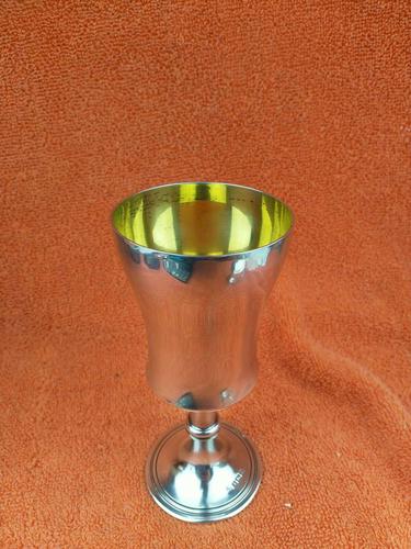 Vintage Sterling Silver Hallmarked Wine Cup with Gold Wash 1970 Poston Products Ltd Birmingham (1 of 8)