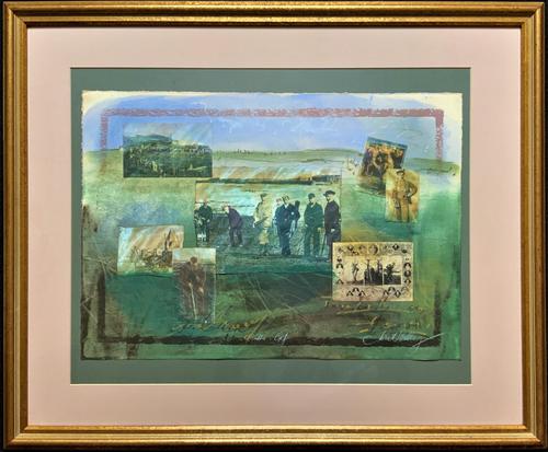 'Classical Golf' - Beautiful Signed Original 20th Century Mixed Media Abstract Painting (1 of 11)