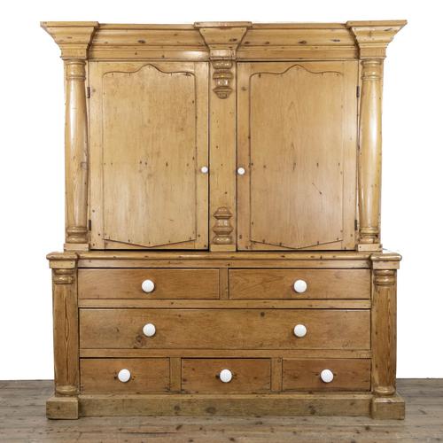 Large Victorian Antique French Pine Housekeeper’s Cupboard (1 of 10)