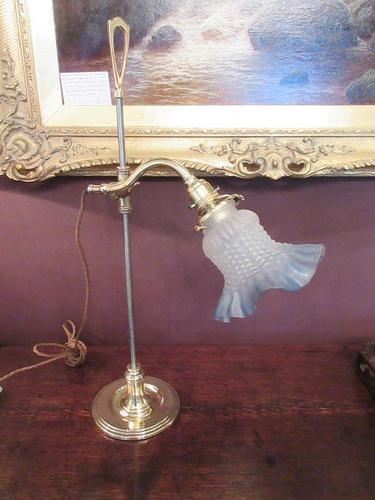 Antique Brass & Steel Rise & Fall Lamp (1 of 7)