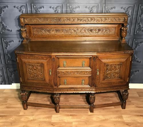 Quality Carved Oak Sideboard (1 of 14) Quality Carved Oak Sideboard (1 of 14)
