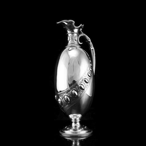 Antique Victorian Solid Silver Wine Ewer / Claret Jug - Barnard 1872 (1 of 19)