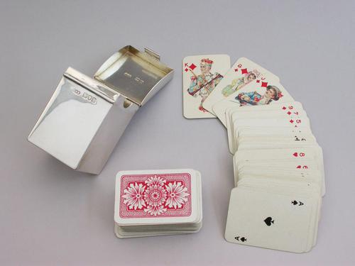 Victorian Silver Miniature Twin Pack Playing Cards Box by Henry Stewart Brown, London, 1899 (1 of 11) Victorian Silver Miniature Twin Pack Playing Cards Box by Henry Stewart Brown, London, 1899 (1 of 11)