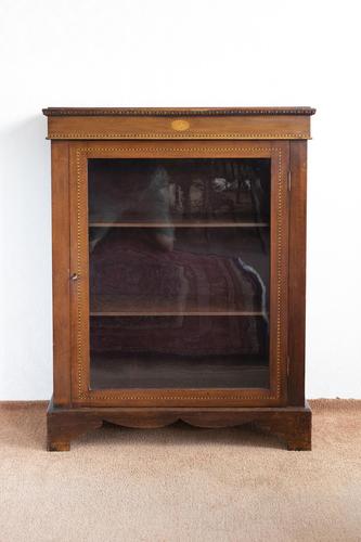 Victorian Mahogany Inlaid Pier Cabinet on Bracket Feet (1 of 7)