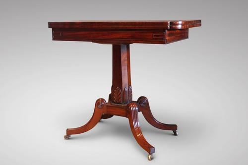 19th Century Mahogany Folding Card Table (1 of 3)