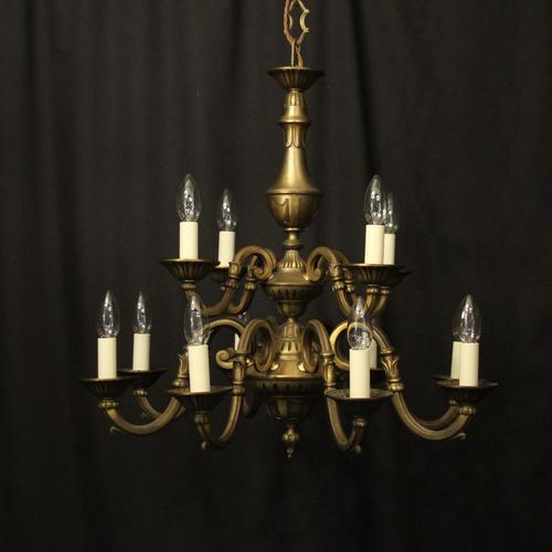 French Gilded Brass 12 Light Tiered Chandelier Oka04098 (1 of 10) French Gilded Brass 12 Light Tiered Chandelier Oka04098 (1 of 10)
