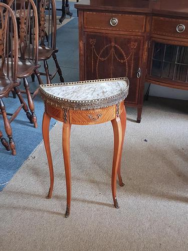 Small french Demi Lune Marble Top table (1 of 4) Small french Demi Lune Marble Top table (1 of 4)