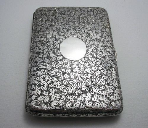 Quality Victorian 1894 Solid Sterling Silver & Leather Aide Memoire Card Note Stamp Case Purse Wallet. English Hallmarked (1 of 12) Quality Victorian 1894 Solid Sterling Silver & Leather Aide Memoire Card Note Stamp Case Purse Wallet. English Hallmarked (1 of 12)