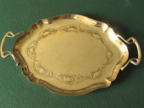 Art Nouveau Brass Tray (1 of 3)