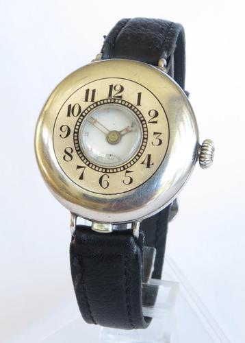 WW1 Silver Half Hunter Officer’s Wrist Watch (1 of 5)