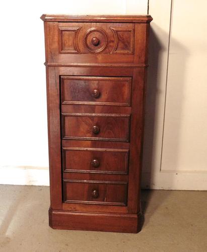 French Figured Walnut Bedside Cupboard or Night Table (1 of 6) French Figured Walnut Bedside Cupboard or Night Table (1 of 6)