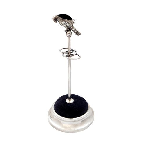 Antique Edwardian Sterling Silver 'Parrot' Hat Pin Cushion / Stand 1907 (1 of 8) Antique Edwardian Sterling Silver 'Parrot' Hat Pin Cushion / Stand 1907 (1 of 8)
